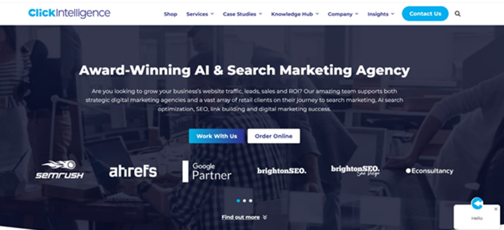 Click Intelligence providing link building, SEO, digital PR, and content marketing services for businesses and agencies.