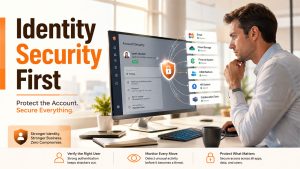 Identity security protecting user accounts and digital identities from cyber threats and business email compromise