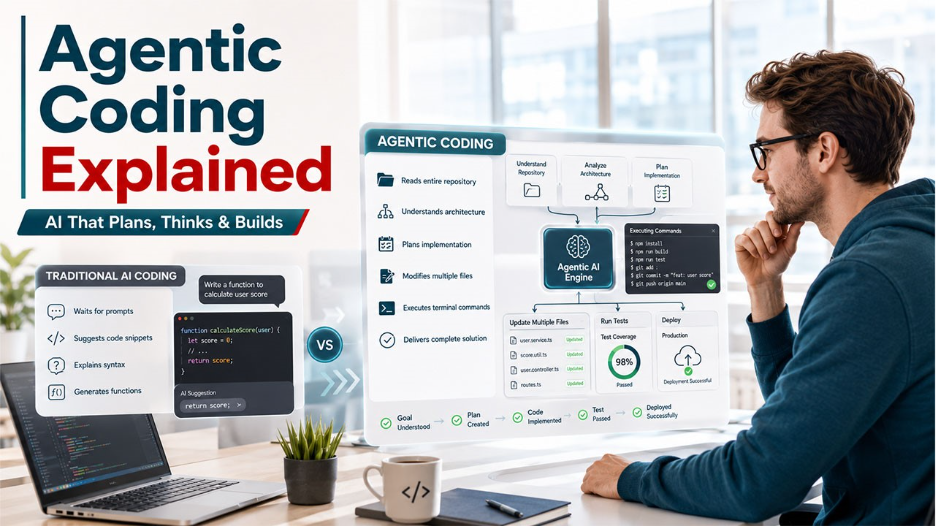 Traditional AI Coding vs Agentic Coding