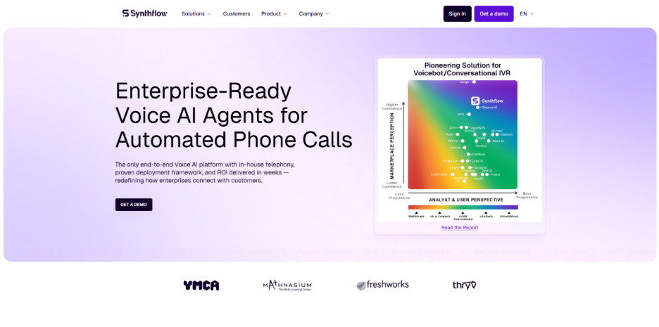 Synthflow AI: Best for no-code AI voice assistants for scheduling and lead qualification