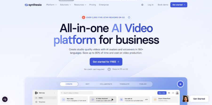 Top AI Video Platforms | Synthesia