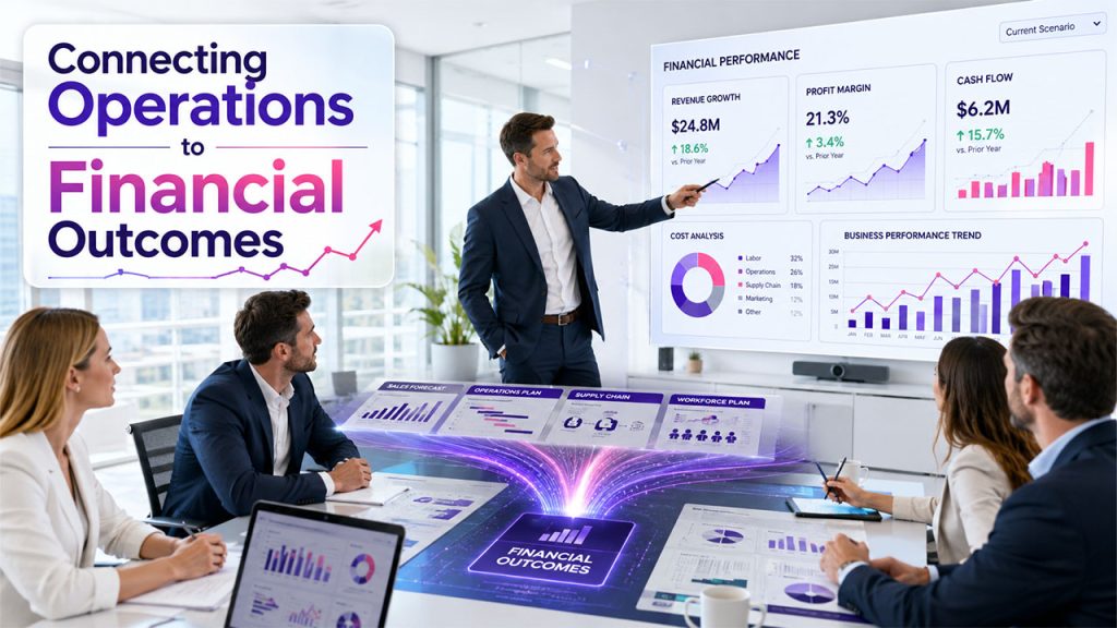 Integrated Business Planning linking operational decisions with financial performance and cash flow