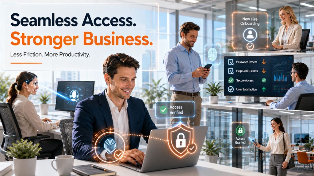 Passwordless authentication reducing IT support costs and providing a faster, frictionless login experience for employees