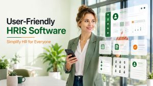 User-Friendly HRIS Software dashboard helping HR teams manage employee records, payroll, leave, and self-service