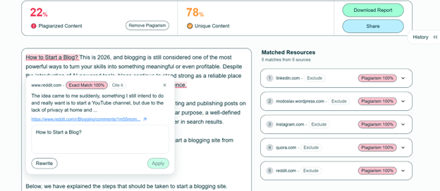 Plagiarism Checker