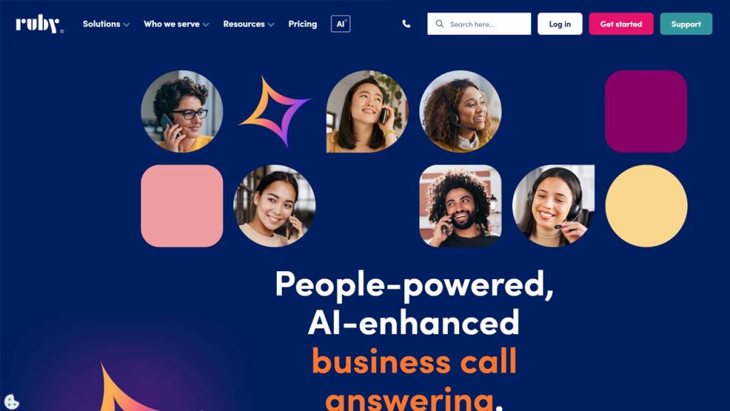 Ruby — Live Human Receptionists at Premium Pricing