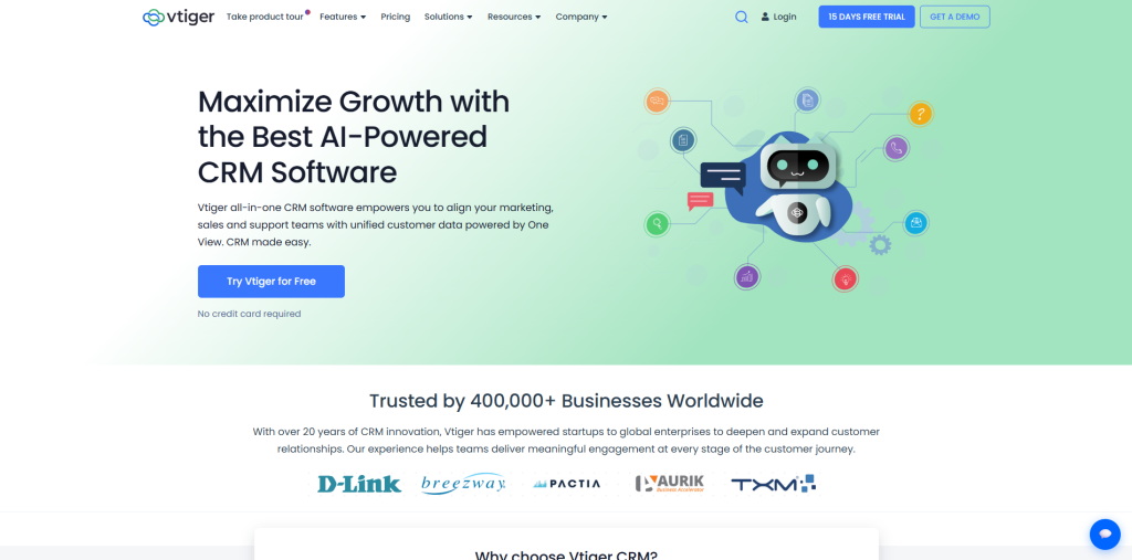 Best CRM Software for Small Business Vtiger