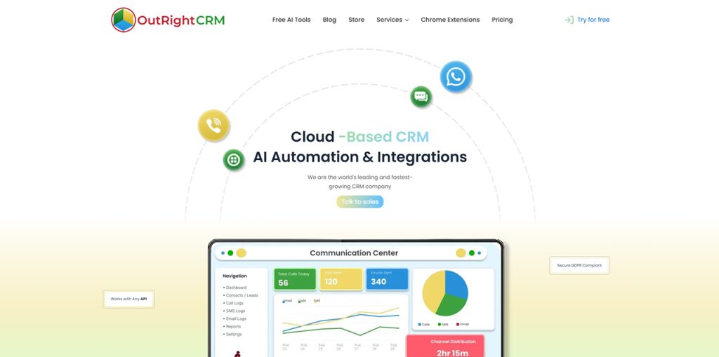 CRM Development Company with OutRightCRM AI automation platform