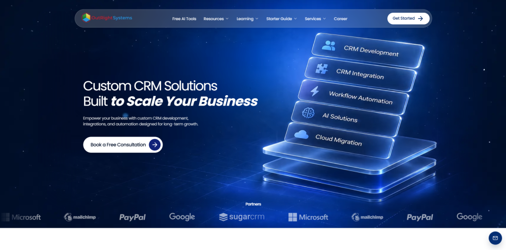 OutRight Systems CRM Software Development Company delivering custom CRM solutions
