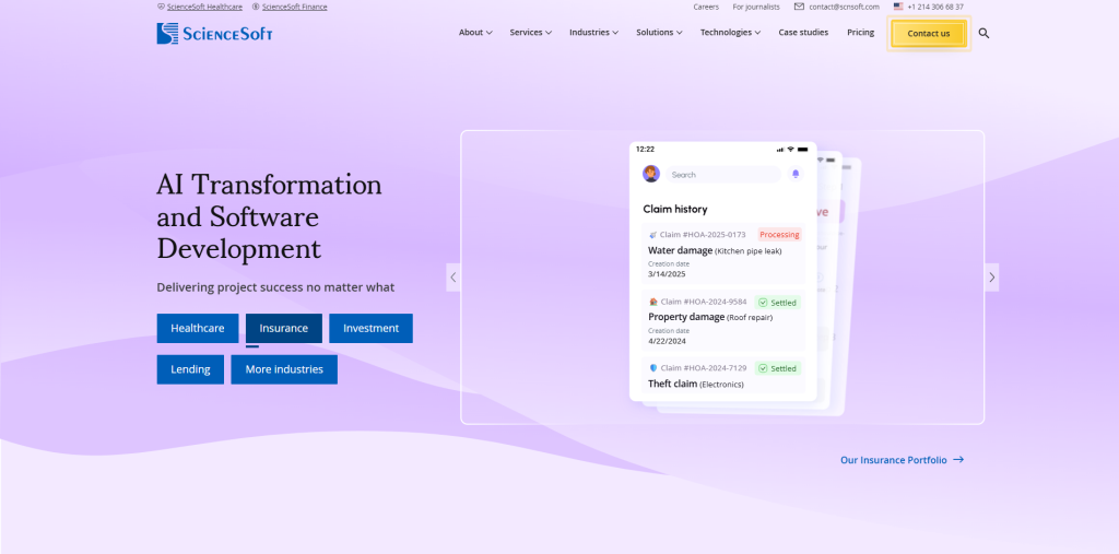 ScienceSoft CRM Software Development Company offering custom CRM development solutions