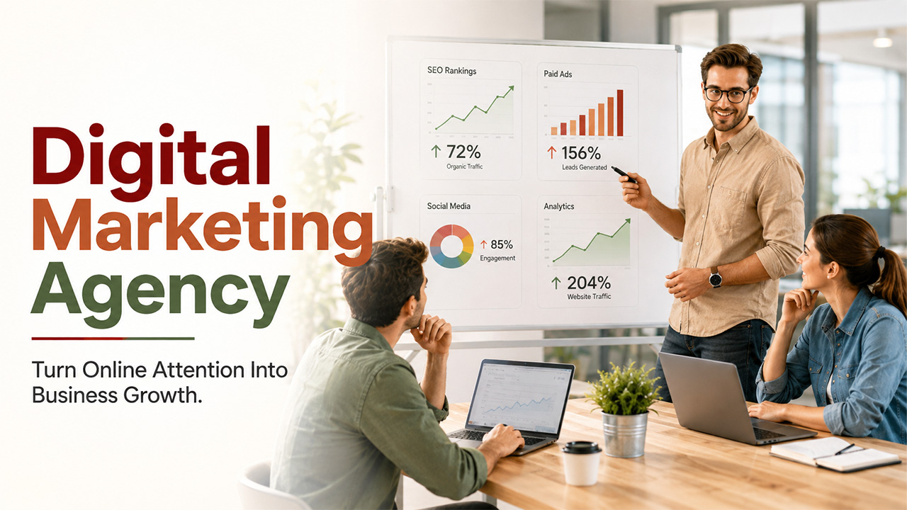 Digital Marketing Agency team discussing business growth strategies