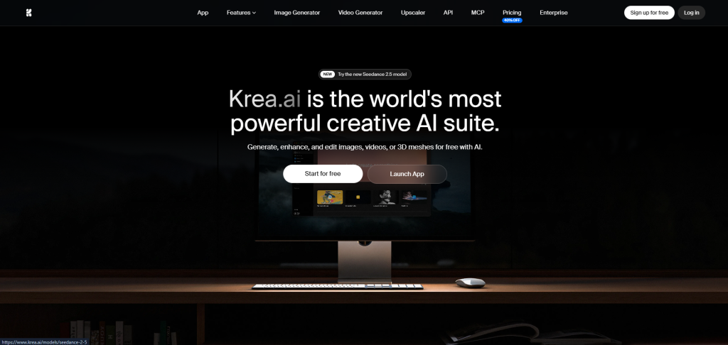 Krea.ai AI YouTube thumbnail maker