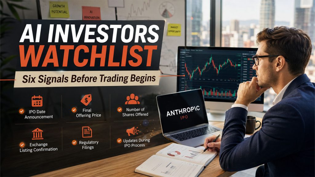 What AI investors should watch before the Anthropic stock IPO, including pricing, listing date, regulatory filings, and market expectations.