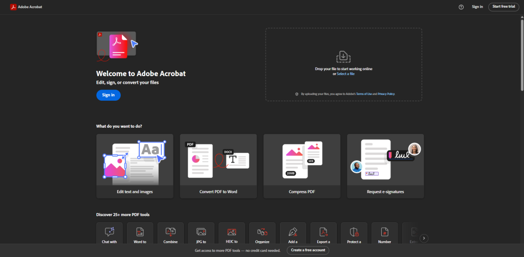 Adobe Acrobat online (Fill & Sign)