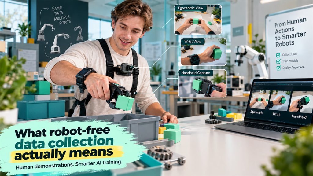 What robot-free data collection actually means