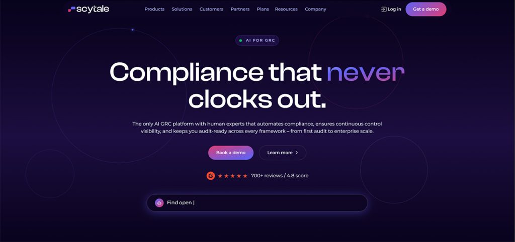 Scytale SOC 2 compliance software with expert support