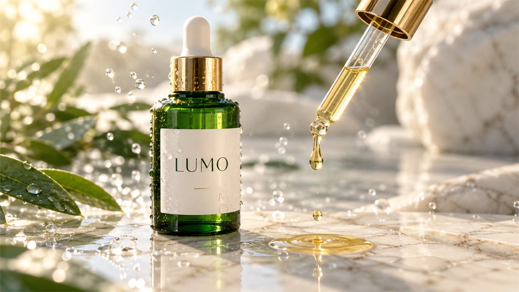 Ad 1, a vertical social ad for a face serum