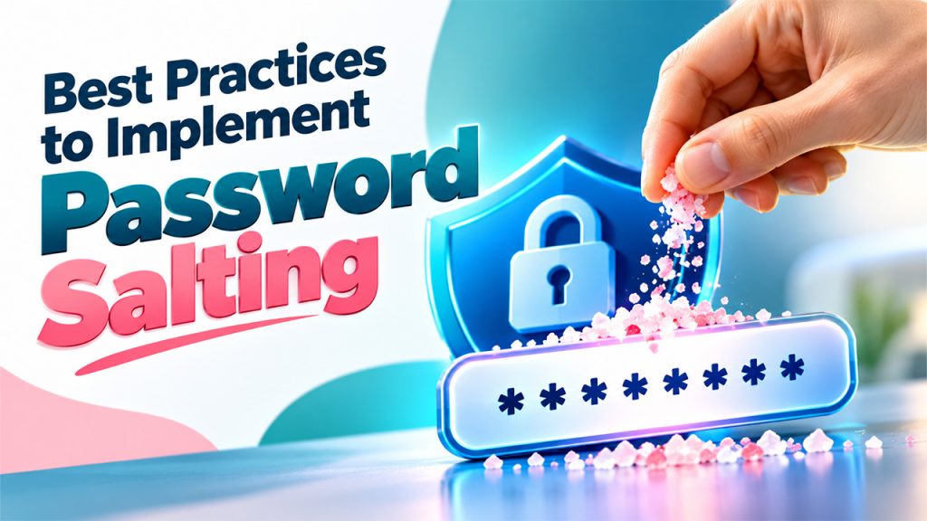 Best Practices to Implement Password Salting using unique salt values, password hashing, and secure authentication methods.