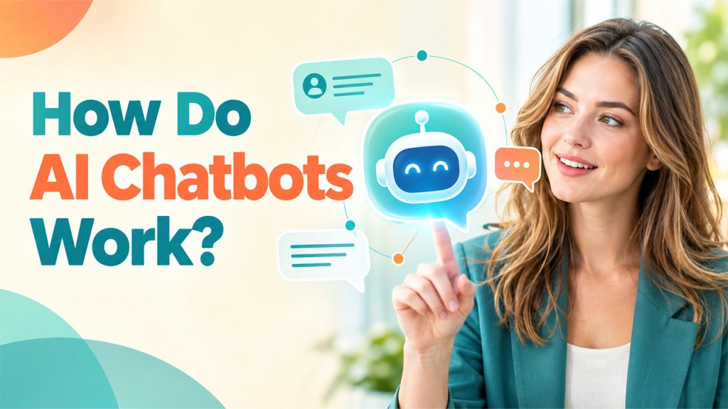 AI Chatbots explaining digital conversations with a virtual assistant