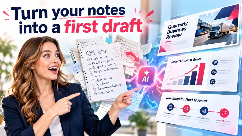 Turn your notes into a first draft