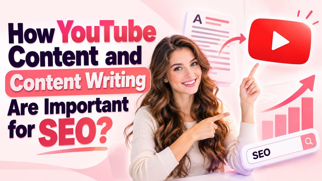 SEO Services supported by YouTube content, content writing, and technical content creation